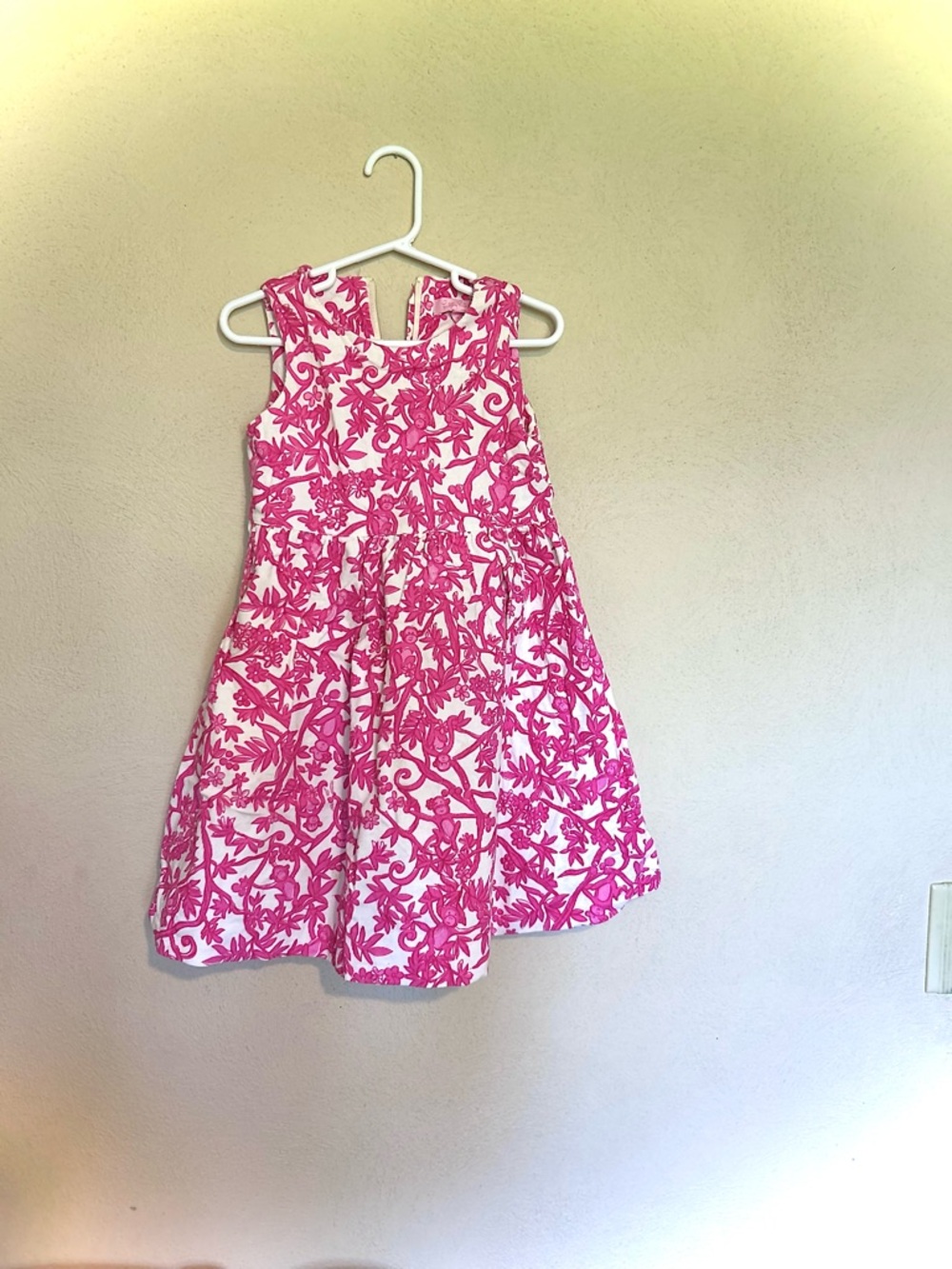 Lilly Pulitzer White Dress with Pink Floral Print